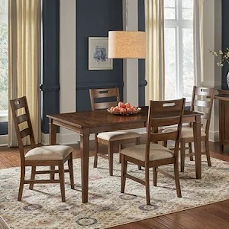 Transitional 5-Piece Table and Chair Set